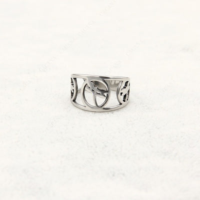 Titanium Stainless Steel Dragonfly Ring