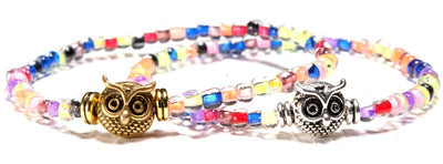Owl Elastic Charm Bracelet - Size:18CM