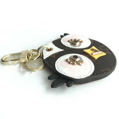 Owl Real Leather Purse - Size :8.5cm x 2.5cm (3.35" x 0.98")