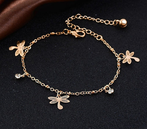 Trendy Dragonfly Ankle Bracelet