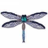 Vintage Crystal Dragonfly Brooch