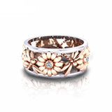 Dragonfly & Sun Flower Ring
