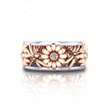 Dragonfly & Sun Flower Ring