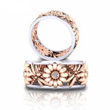 Dragonfly & Sun Flower Ring