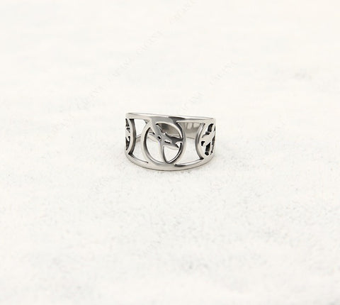 Titanium Stainless Steel Dragonfly Ring