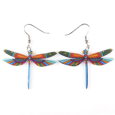 Amazing Long Dragonfly Earrings