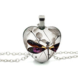 New Steampunk Dragonfly Heart Necklace