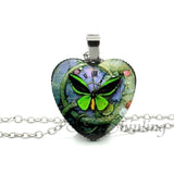 New Steampunk Dragonfly Heart Necklace