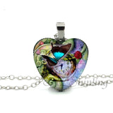 New Steampunk Dragonfly Heart Necklace