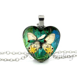 New Steampunk Dragonfly Heart Necklace