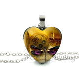 New Steampunk Dragonfly Heart Necklace