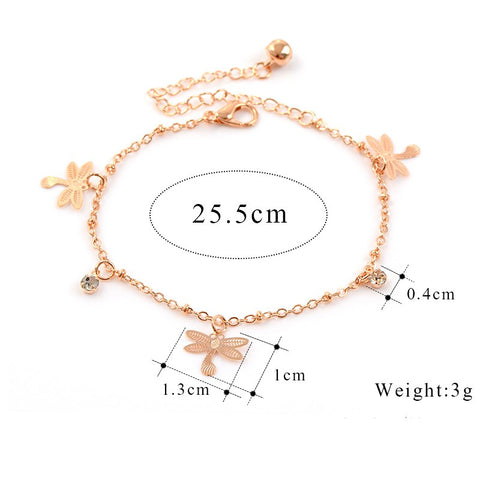 Trendy Dragonfly Ankle Bracelet
