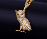 Hip Hop Owl Pendant - Chain size:3mm
