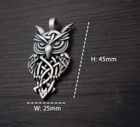 Celtic Owl Necklace - Pendant Size:25mm * 45mm