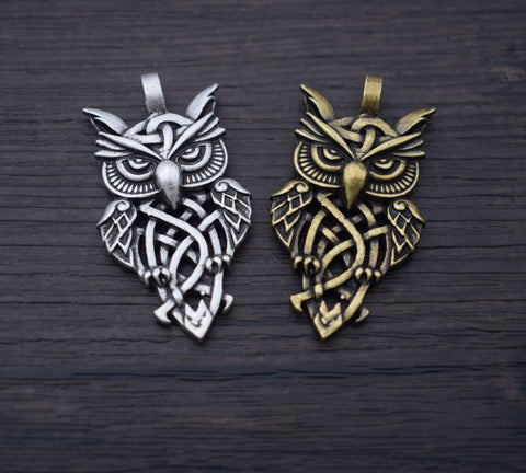 Celtic Owl Necklace - Pendant Size:25mm * 45mm