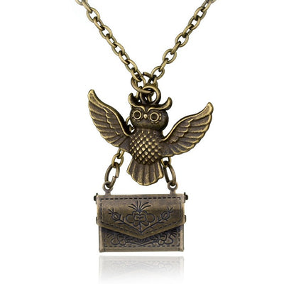 Vintage Bronze Harry Potter Owl Pendant - Pendant Size:3cm*2cm