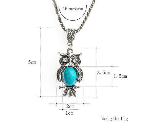 Trendy Cute Owl Necklace -  Pendant Size:3.2*1.9cm