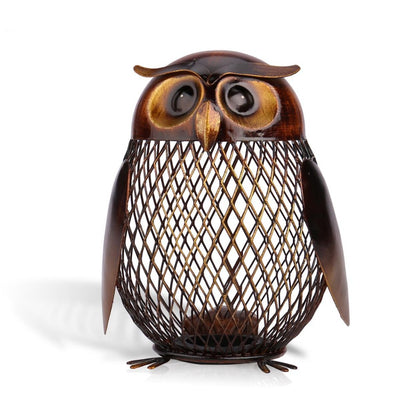 Piggy Bank Owl Shaped Figurine