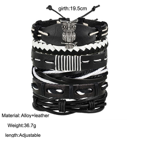 Owl Leather Bracelet