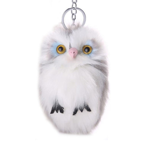 15CM Keyring Fluffy Plush Owl