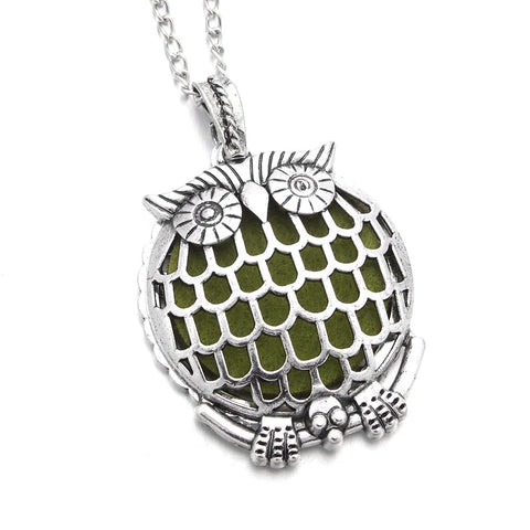 Aromatherapy Necklace with Owl | Pendant Size:3.5cm*3.5cm