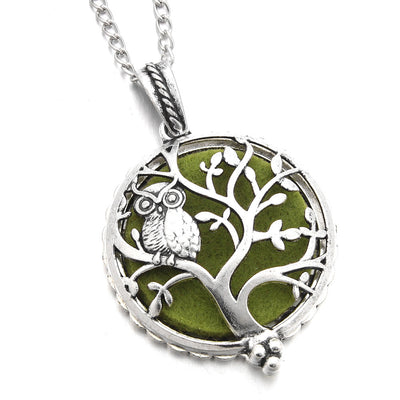 Aromatherapy Necklace with Owl | Pendant Size:3.5cm*3.5cm