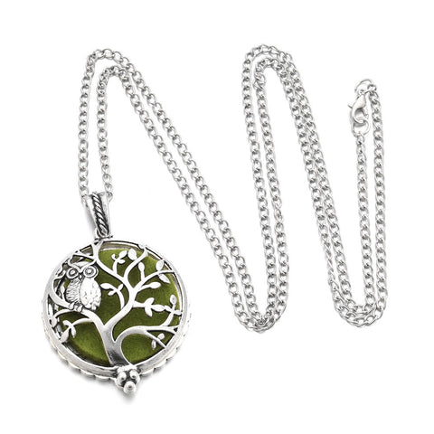 Aromatherapy Necklace with Owl | Pendant Size:3.5cm*3.5cm