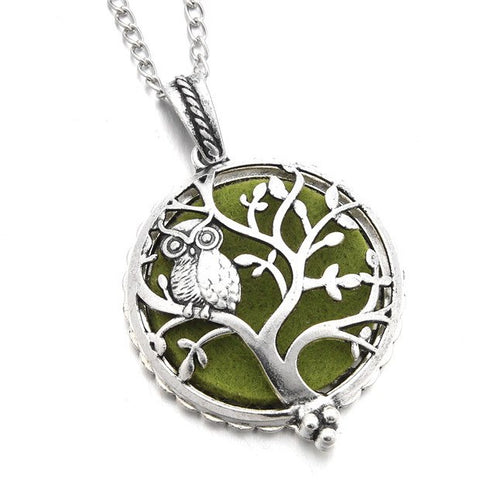 Aromatherapy Necklace with Owl | Pendant Size:3.5cm*3.5cm