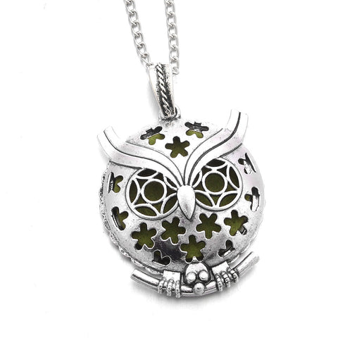 Aromatherapy Necklace with Owl | Pendant Size:3.5cm*3.5cm