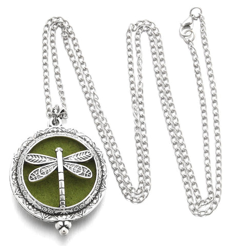 Aromatherapy Necklace with Dragonfly