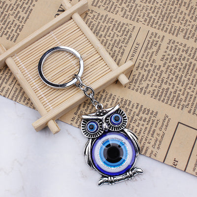 Blue Evil Eye Owl - Lucky Charm