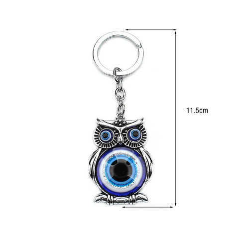 Blue Evil Eye Owl - Lucky Charm