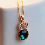 Lovely Crystal Rabbit Necklace