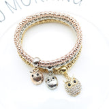 Crystal Owl Thick Chain Bracelet