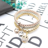 Crystal Owl Thick Chain Bracelet