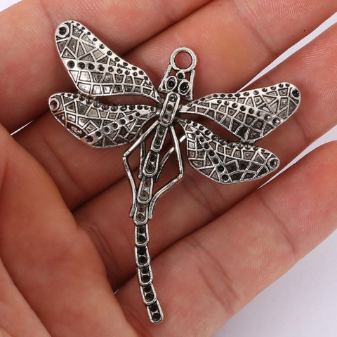 Antique Silver Dragonfly Charms