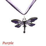 Colorful Enamel Dragonfly Pendant