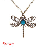 Colorful Enamel Dragonfly Pendant