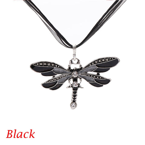 Colorful Enamel Dragonfly Pendant