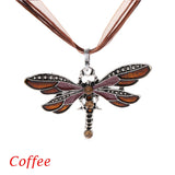 Colorful Enamel Dragonfly Pendant