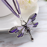 Colorful Enamel Dragonfly Pendant