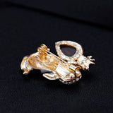 Cute Enamel Rabbit Carrot Brooch