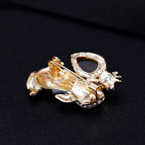 Cute Enamel Rabbit Carrot Brooch