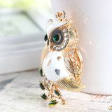 Cute Owl Crystal Charm