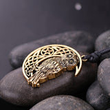 Crescent Moon & Owl Necklace - Pendant Size:29*37mm