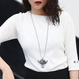 Classic Owl Necklace | Pendant Size:6.0cm*5.5cm