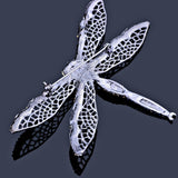 Vintage Crystal Dragonfly Brooch