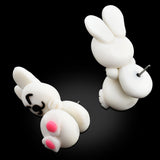 Cute Whtie Bunny Earrings