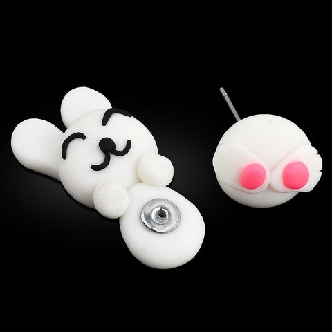 Cute Whtie Bunny Earrings