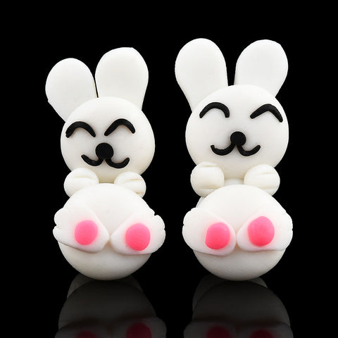 Cute Whtie Bunny Earrings
